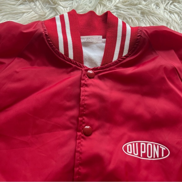 Vintage 80s Du Pont Varsity Bomber Nylon Jacket Auburn Sportswear Men’s Size L - Picture 3 of 7